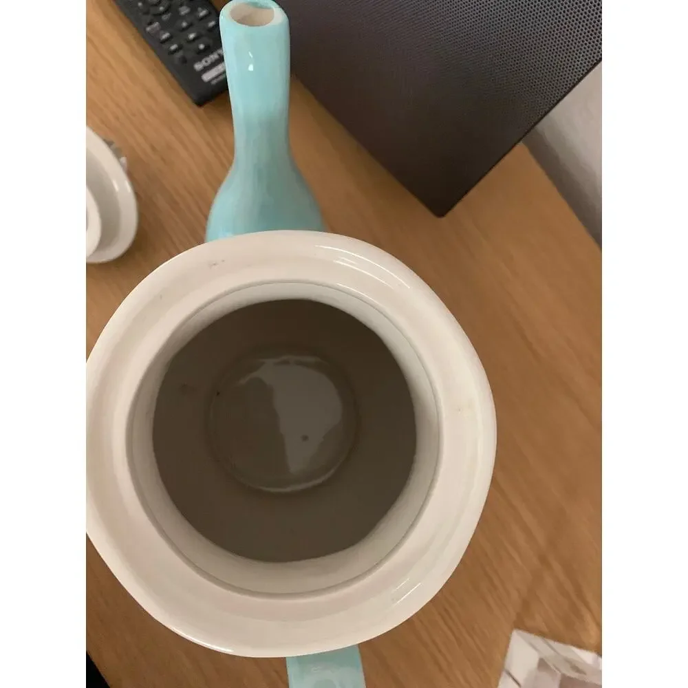 Pioneer Woman Kari Large 10-Cup Floral Teapot Turquoise 2.7 Qt Discontinued